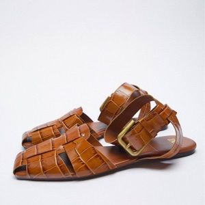 Zara leather fisherman’s sandals/flats